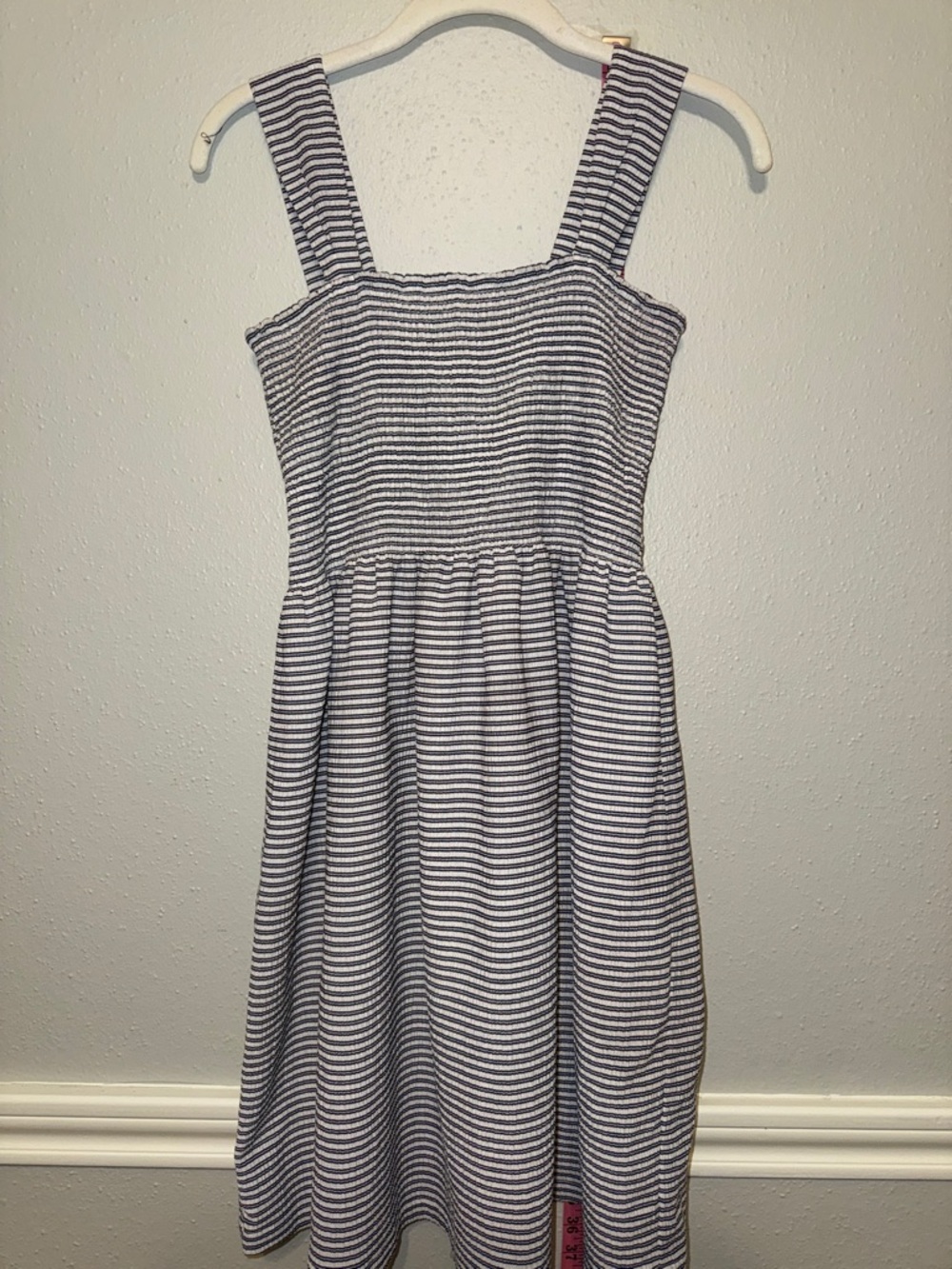 Madewell Blue and White Striped Mini Sundress